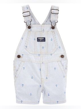 OshKosh B'gosh Baby Anchor Print Striped Shortall size 12 Months